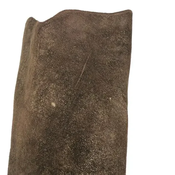 Vintage Casadei Textured Metallic Leather Tall Knee Boots size 6